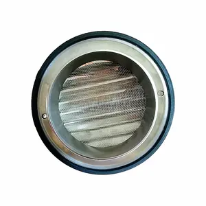 Stainless Steel Exterior Wall Air Outlets Windproof Rainproof Exhaust Grille Round Vents For HVAC
