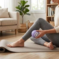 Balle de massage vibrante, masseur tissulaire profond rechargeable pour la fasciite plantaire, la sciatique et la récupération musculaire