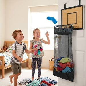 <span class=keywords><strong>Canestro</strong></span> <span class=keywords><strong>da</strong></span> basket in legno per bambini, <span class=keywords><strong>da</strong></span> appendere alla porta, con contenitore portaoggetti, gioco e organizer per <span class=keywords><strong>cameretta</strong></span>, personalizzabile con logo, OEM ODM ASTM EN71 - Product Image 3
