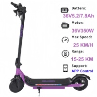 Trottinette électrique intelligente avec commande par application, batterie lithium 36V, moteur 350W, pliable et portable