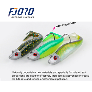Esche Artificiali Galleggianti FJORD in PVC Morbido, Coda a Paletta 42g, Amo Singolo, <span class=keywords><strong>Jig</strong></span> per Pesci d'Acqua Salata e Marlin - Product Image 4
