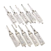 Juego de Herramientas de Cerrajería Lishi Universal de Acero Inoxidable Blanco, Herramientas Profesionales para Medir Llaves y Abrir Cerraduras de Puertas, Modelo NSN14