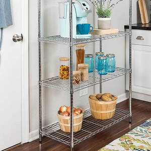 פלדה כבדה 5 קומות מטבח מסעדת מלון מתכוונן כרום אחסון חוט יחידת מדפים - Product Image 5