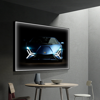 Peinture murale multicouche à lumière LED 3D pour enfants Décoration de voiture en cristal numérique Cadeau pour garçon pour chambre à coucher Décoration intérieure
