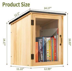 Tùy Chỉnh Ít Thư Viện Hộp Ngoài Trời Không Thấm Nước Thư Viện Hộp Sách Nhỏ Tủ Gỗ Để Chia Sẻ Sách - Product Image 2