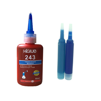 Tube de 2g de colle filetée 243 pour fils métalliques |   Adhésif anaérobie bleu à résistance moyenne pour la résistance aux vibrations