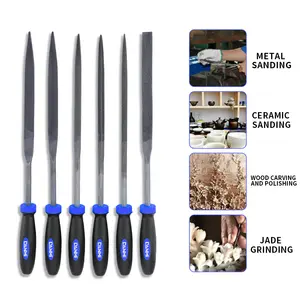 DANMI 6-Piece Bearing Steel Precision Metal File Set Hand Tools For Work/Woodworking/Plastic Carving Multipurpose Craft Tool