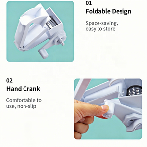 Trancheuse à fromage à <span class=keywords><strong>manivelle</strong></span> de qualité supérieure râpe à fromage rotative avec <span class=keywords><strong>poignée</strong></span> en plastique outil de cuisine pour emballage de boîte de chocolat et de noix de fromage - Product Image 5