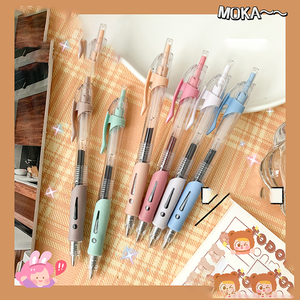 Moka St Nib Bàn Chải Chủ Đề Đặc Biệt Gel Bút Màu Đen Trong Suốt Vỏ Bọc Báo Chí Trung Tính Bút St Nhanh Chóng Làm Khô 0.5Mm Gel Bút Cho Sinh Viên - Product Image 3