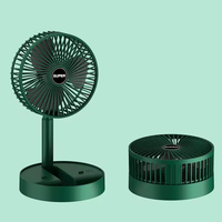 Prix d'usine en stock prêt Ventilateur debout de charge USB pliable portable Ventilateur de bureau à 1 niveau réglable en hauteur Trois pour voiture