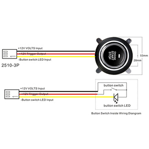 Botón de Repuesto para <span class=keywords><strong>Encendido</strong></span>/Apagado de Coche, Sistema de Arranque sin Llave, Botón de <span class=keywords><strong>Encendido</strong></span> de 12V Universal - Product Image 5