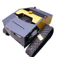 Traktor Mini Multifungsi Remote Control Crawler Pemotong Rumput Robot Kebun Penyiang Gulma Kecil Mesin Pemotong Rumput Bensin