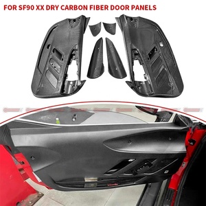 แผงประตูคาร์บอนแห้งแบบ XX สำหรับอัพเกรด Ferrari SF90 ผลิตจากคาร์บอนแท้แบบ Pre-Preg สำหรับตกแต่งภายใน ผลิตจากโรงงานโดยตรง - Product Image 3
