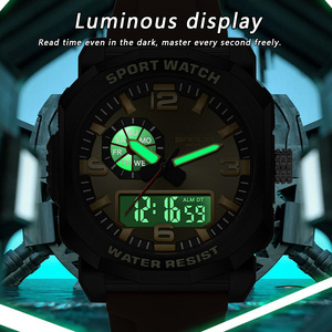 Reloj SANDA 3370 con Doble Pantalla, Reloj Deportivo para Montañismo, Luminoso, Resistente al Agua, Multifuncional, Reloj Electrónico para Hombre - Product Image 3