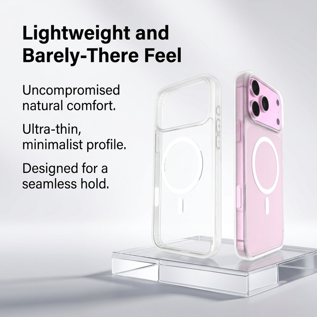 For 17 Pro Max Transparent Magnetic Suction Shockproof TPU+PC Hybrid Protective Phone Case Wholesale OEM ODM Factory Supply