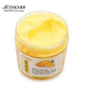 OEM ODM Sesuai Pesanan Organik Whipped Afrika Shea Butter Mangga Krim Badan Vitamin C Losion Pemutih