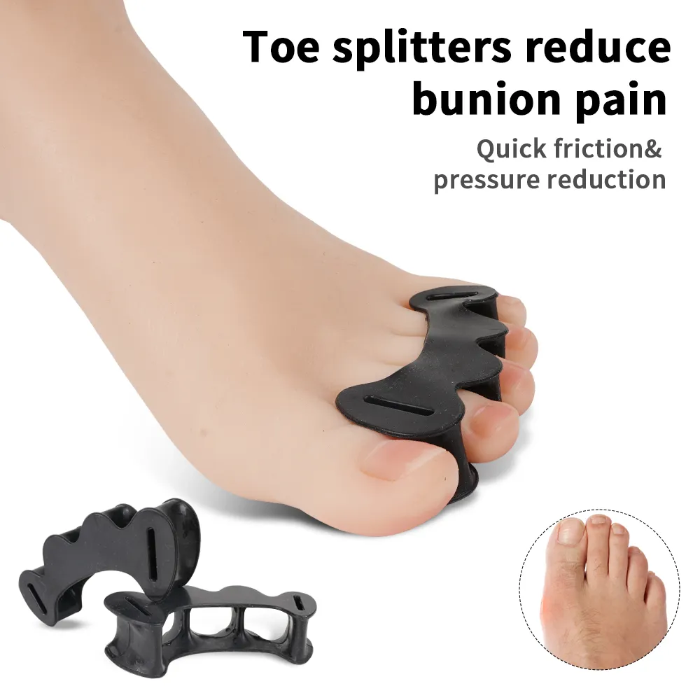 Free Sample Silicone SEBS Gel Breathable Silicon Gel Toe Separators and Bunion Spacers Separador de dedos