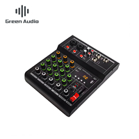 Console DJ numérique portable professionnelle GAX-A4 avec mixeur USB, mixeur audio 4 canaux pour le chant en direct transfrontalier