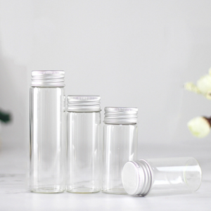 高ホウケイ酸ガラス製小型ミニガラスシリンダーボトル、アルミキャップ付きチューブ、キャンディ、健康カプセル、小型薬瓶用 - Product Image 5