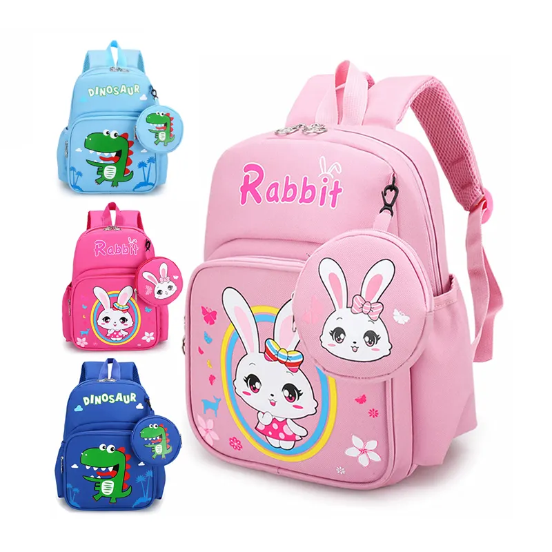 New Kids Pink Cartoon Style Cute Rabbit Backpack Schoolchild Fashion Mini Girl Backpack Primary School Bag Bookbag For Children