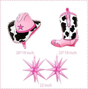 In the Trend New Arrival Cowboy Foil <b>Balloons</b>-Mix Color Printing Birthday Party <b>Decoration</b> with Cowboy Hat Design - Product Image 4