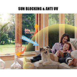 Film réfléchissant unidirectionnel auto-adhésif, film décoratif pour la confidentialité, film teinté pour verre de bâtiment de bureau, matériau PET, garantie 5 ans - Product Image 3