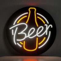 Enseigne néon personnalisée pour bière, enseigne lumineuse LED néon pour la décoration murale de bar et de pub, vente en gros