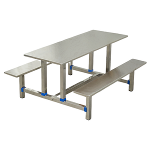 Chất Lượng Cao 8 Chỗ Ngồi Thép Không Gỉ Trường Canteen Bàn Ăn Với Băng Ghế Dự Bị Cho Cao Đẳng - Product Image 2
