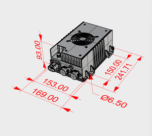 Convertidor CC-CC de Alto Voltaje de 3KW, 400-850V a 27.5V, IP67, CAN, para Vehículos Eléctricos - Product Image 2