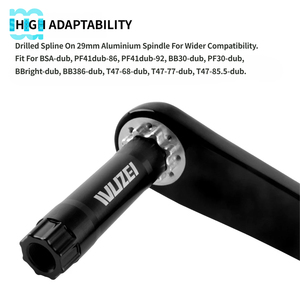 Pédalier BMX SeeMore 165/170MM en alliage d'aluminium ultraléger, bras de manivelle de vélo DUB29mm 3-Bolt GXP à montage direct - Product Image 5