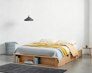 <strong>Solid</strong> <strong>Wood</strong> <strong>Platform</strong> <strong>Bed</strong> With Storage Drawers Modern Minimalist Japanese Style Low Profile Double <strong>Bed</strong> <strong>Frame</strong> for Bedroom Furniture - Product Image 6