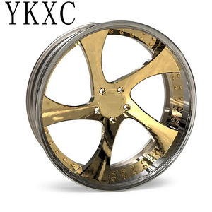 ล้อแม็กซ์ YKXC แบบสองชิ้น ขนาด 18 19 20 24 22 21 นิ้ว สีดำ โครเมียม ขัดเงา สำหรับรถเชฟโรเลต C10 ฟอร์ด มัสแตง ฮอนด้า ซีวิค - Product Image 1