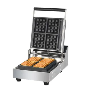 Atacado prático de aço inoxidável de qualidade comercial de Quatro placa waffle maker