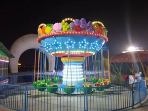 Carrusel de Sillas Voladoras para Interiores y Exteriores, Atracciones de Diversión para Centros Comerciales, Hecho de Acero y Fibra de Vidrio Duraderos, de Parque de Atracciones - Product Image 5