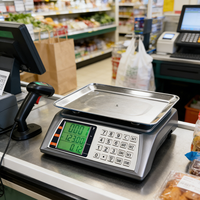 Balance numérique populaire pour fruits, 30 kg, précision 1g, double affichage, clavier en acier inoxydable, balance électronique de pesage et de prix pour supermarché