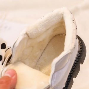 Chaussures d'extérieur pour enfants de haute qualité, à semelle souple, avec nœud, en cuir givré, bottes de princesse pour filles - Product Image 3