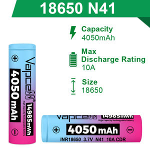 4050mAh 10A Vapcell N41 INR18650 3.7V 충전식 원통형 리튬 배터리 헤드 램프 손전등 레이저 포인터 스쿠터 - Product Image 3