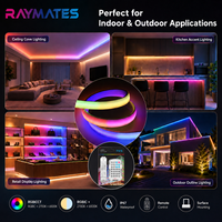 Bande LED COB adressable WS2811 RGBCW 2700K+6500K UL 15mm PCB, 1260 puces/m, 26W/m, unité découpable 83.33mm, IP67, extérieur, DC24V