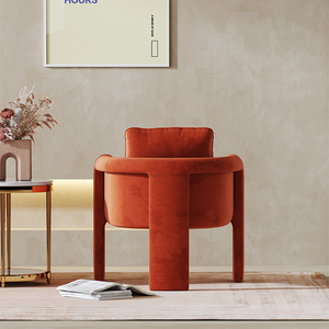 Chaise italienne nordique de luxe en tissu pour salon avec <span class=keywords><strong>accoudoir</strong></span> Chaise à coussin de dossier Combinaison de table basse Chaise de canapé de loisirs - Product Image 4