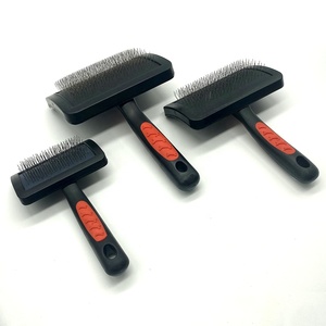 Venta al por mayor largo de acero inoxidable Pet Grooming Slicker cepillo de pelo para perros de lujo del fabricante peines cepillos para gatos cuidado canino - Product Image 5