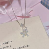 Collar con Colgante de Estrella de Mar en Cobre, con Circonita Cuadrada y Esmalte, Serie Océano, Joyería de Moda para Mujer