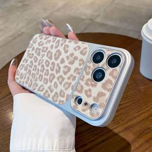 Coque de téléphone à imprimé léopard scintillant pour iPhone 17 Pro Max, étui créatif et tendance antichoc à couverture intégrale pour iPhone 16/15 - Product Image 6