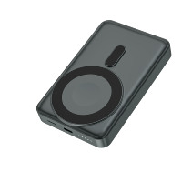 Batterie externe 2 en 1 18W 10000mAh à charge rapide, entrée Type-C, chargeur sans fil magnétique 15W pour téléphones, montres, écouteurs