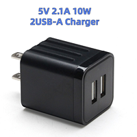 Chargeur USB 10W 5V2.1A à double port, adaptateur secteur compact pour téléphone portable, charge rapide, prise US, pour smartphone, voyage