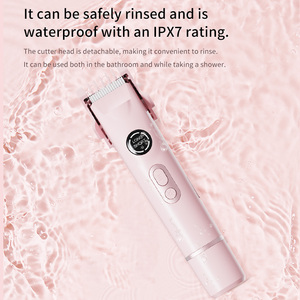 Rasoir électrique 2-en-1 pour femmes, équipement de coupe et de <span class=keywords><strong>rasage</strong></span>, rasoir facial imperméable et indolore pour femmes - Product Image 5