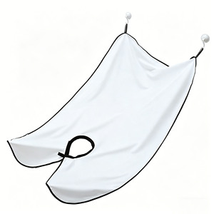 Cape de rasage imperméable pour homme avec ventouses et miroir intégré pour l'entretien et le nettoyage des poils du visage - Product Image 3