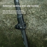 Tongkat Trekking 3-bagian dari Aluminium Alloy dan Serat Karbon Kedenuo, Teleskopik Ultra-ringan, Dapat Dilipat dan Disesuaikan untuk Pria