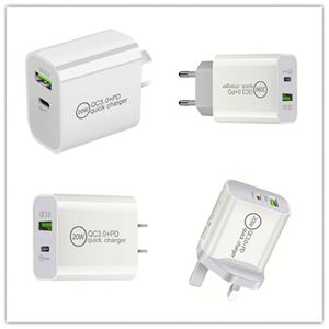 ที่ชาร์จติดผนัง20W QC3.0พอร์ตคู่ชนิด C ที่ชาร์จแบบเร็ว PD USB C ที่ชาร์จแบบบล็อก - Product Image 3