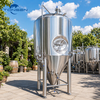 Cuve de fermentation de bière Tonsen 10HL à double enveloppe 1000L en acier inoxydable Unitank conique pour brasserie artisanale et bar