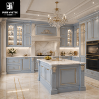 Meubles de cuisine modulaires modernes en gros, armoires en MDF peintes à l'acrylique, écologiques, avec moulures, pour garde-manger, îlot, hôtel, appartement